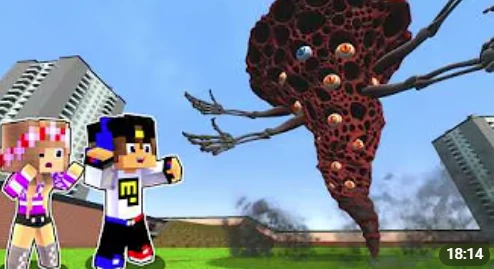 ХОРРОР МОД ТОРНАДО ТРИПОФОБИЯ в МАЙНКРАФТ ! НУБ и ПРО ДЕВУШКА ВИДЕО ТРОЛЛИНГ MINECRAFT!