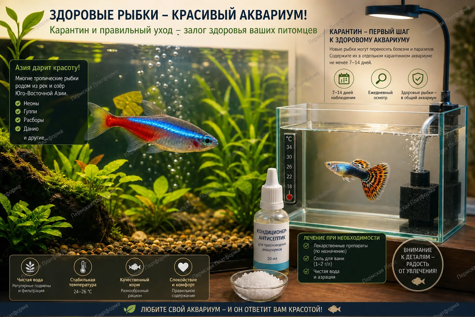 🐠 Купил рыбку из Азии? Карантин — не формальность, а спасение!