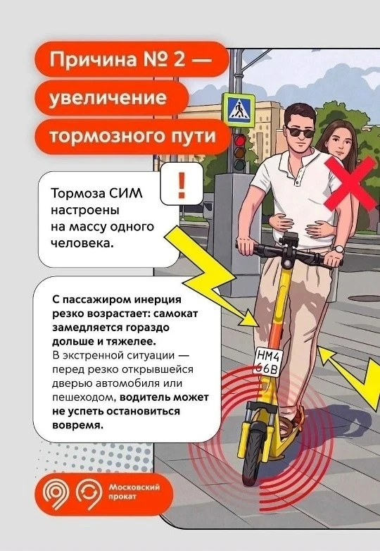 Один самокат - один человек. Почему это правило принципиально важно для безопасности?