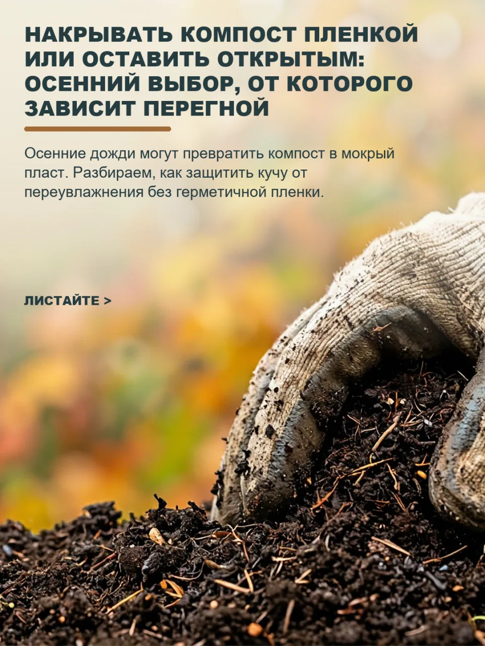 НАКРЫВАТЬ КОМПОСТ ПЛЕНКОЙ ИЛИ ОСТАВИТЬ ОТКРЫТЫМ: ОСЕННИЙ ВЫБОР, ОТ КОТОРОГО ЗАВИСИТ ПЕР...
