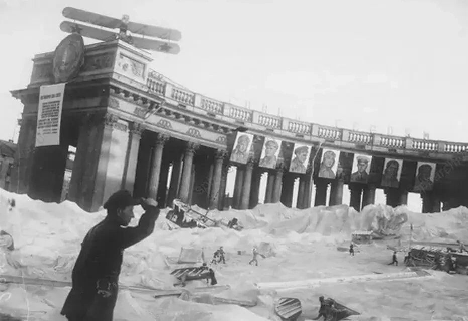 1934.Часть макета лагеря челюскинцев.