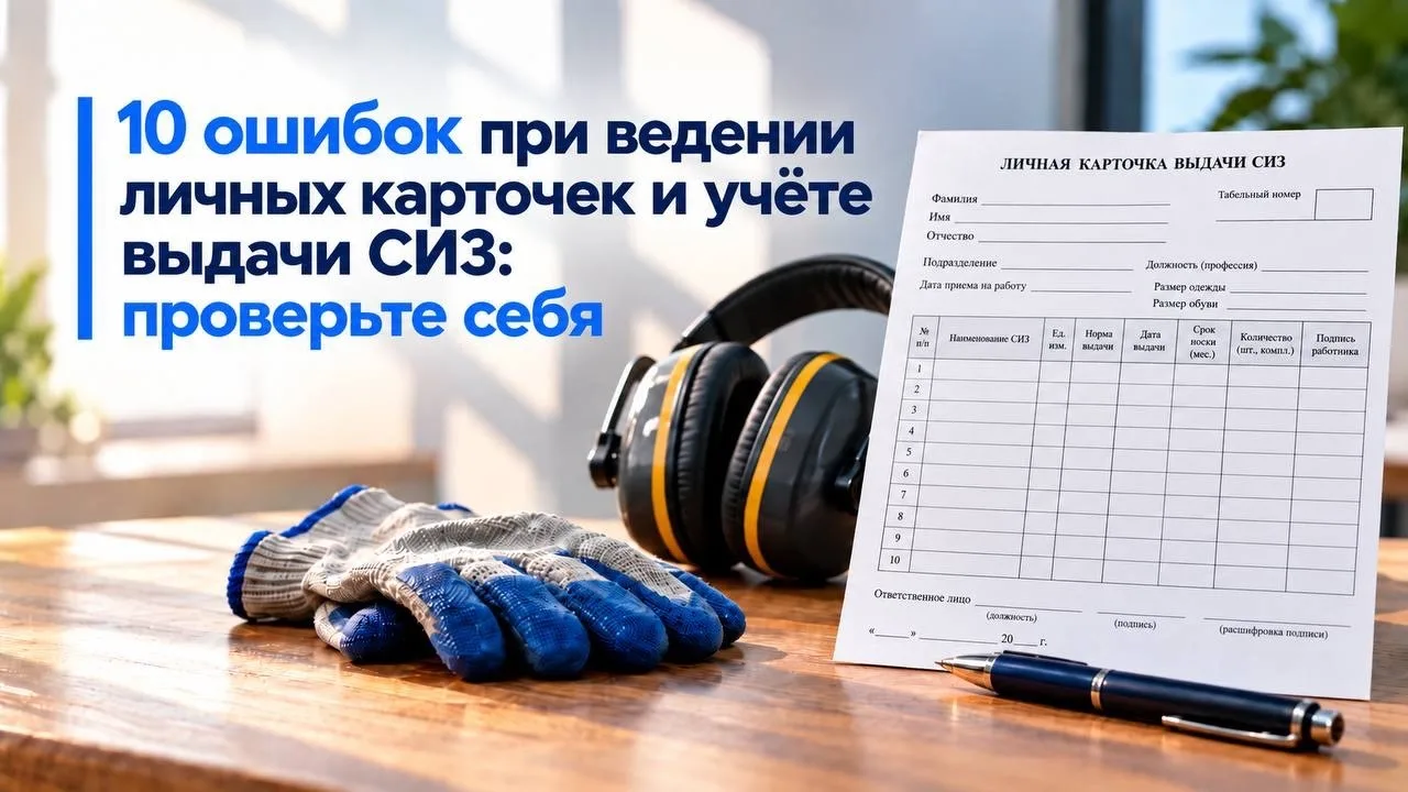 ❗10 ошибок при ведении личных карточек и учёте выдачи СИЗ: проверьте себя
