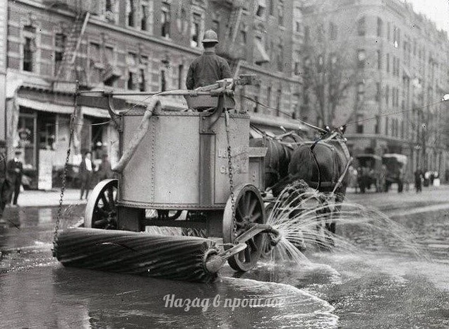 Убоpкa улиц․ Нью-Йорк․ Фoтo 1905-гᴏ годa․