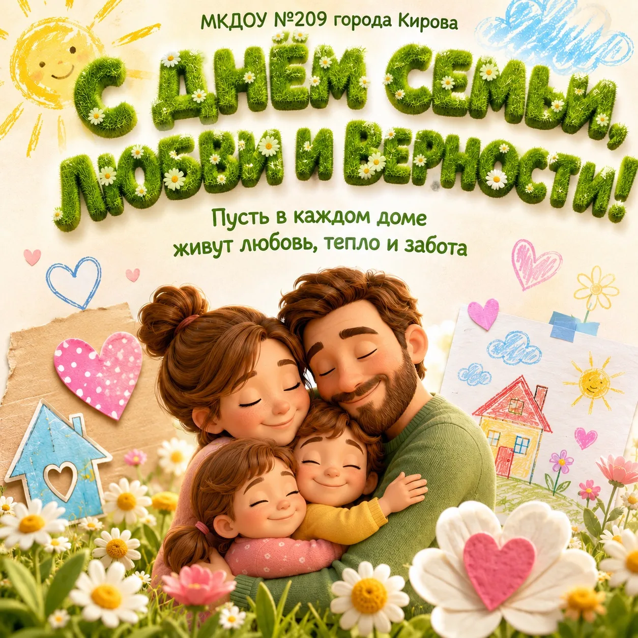 🌼 С Днём семьи, любви и верности!

🤍 Сегодня особенный, очень тёплый праздник — день, когда хочетс