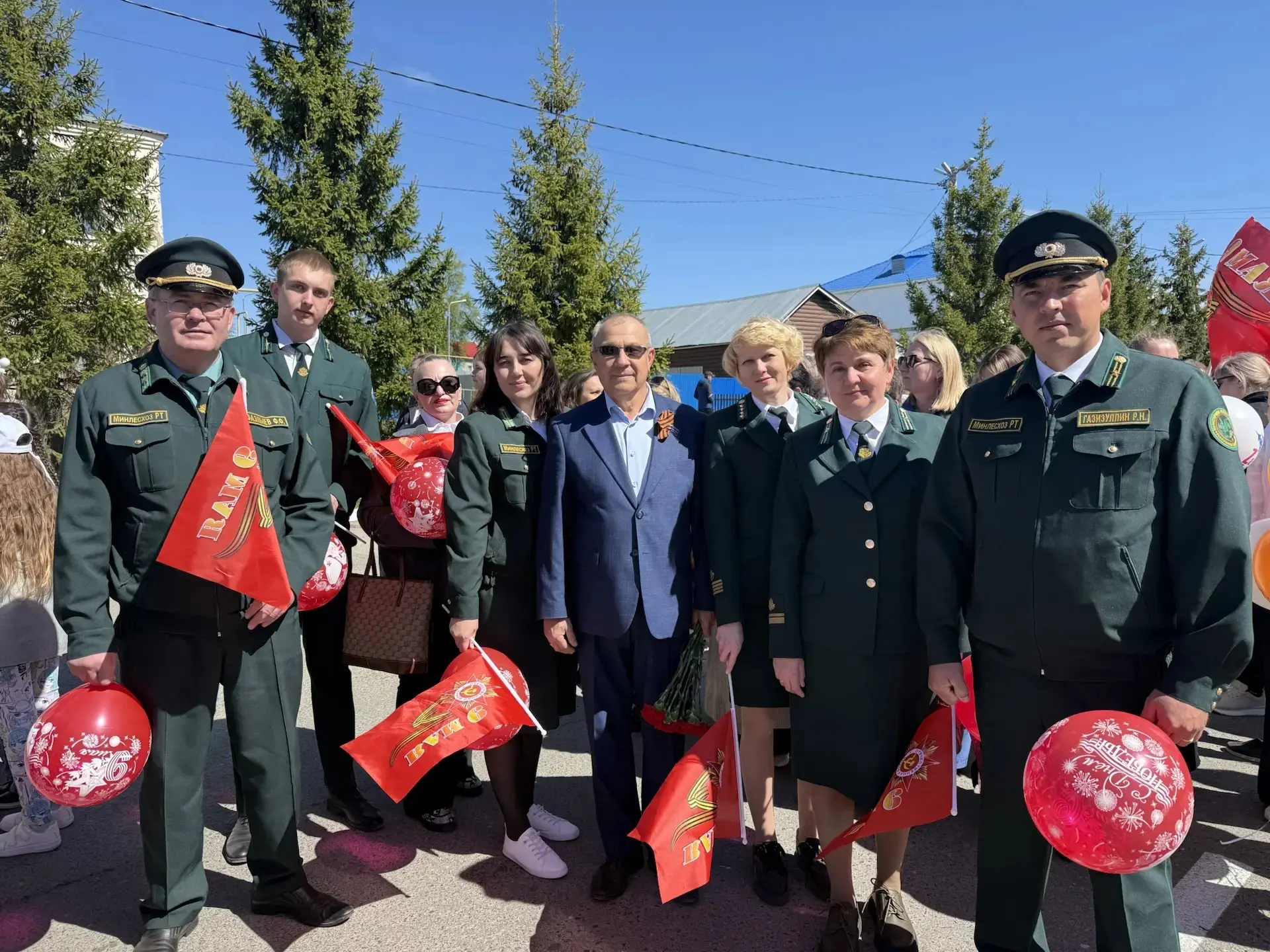 Коллектив ГКУ "Лаишевское лесничество" на параде Победы , посвященном 81 годовщине Побе...