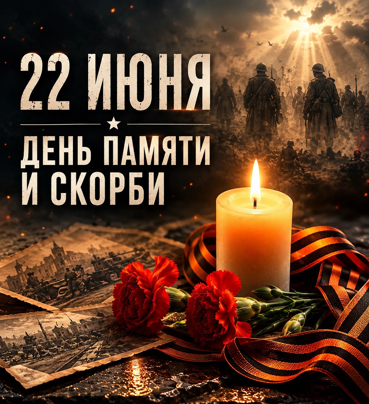 🕯️ 22 июня — День памяти и скорби

22 июня 1941 года началась Великая Отечественная война — одна из