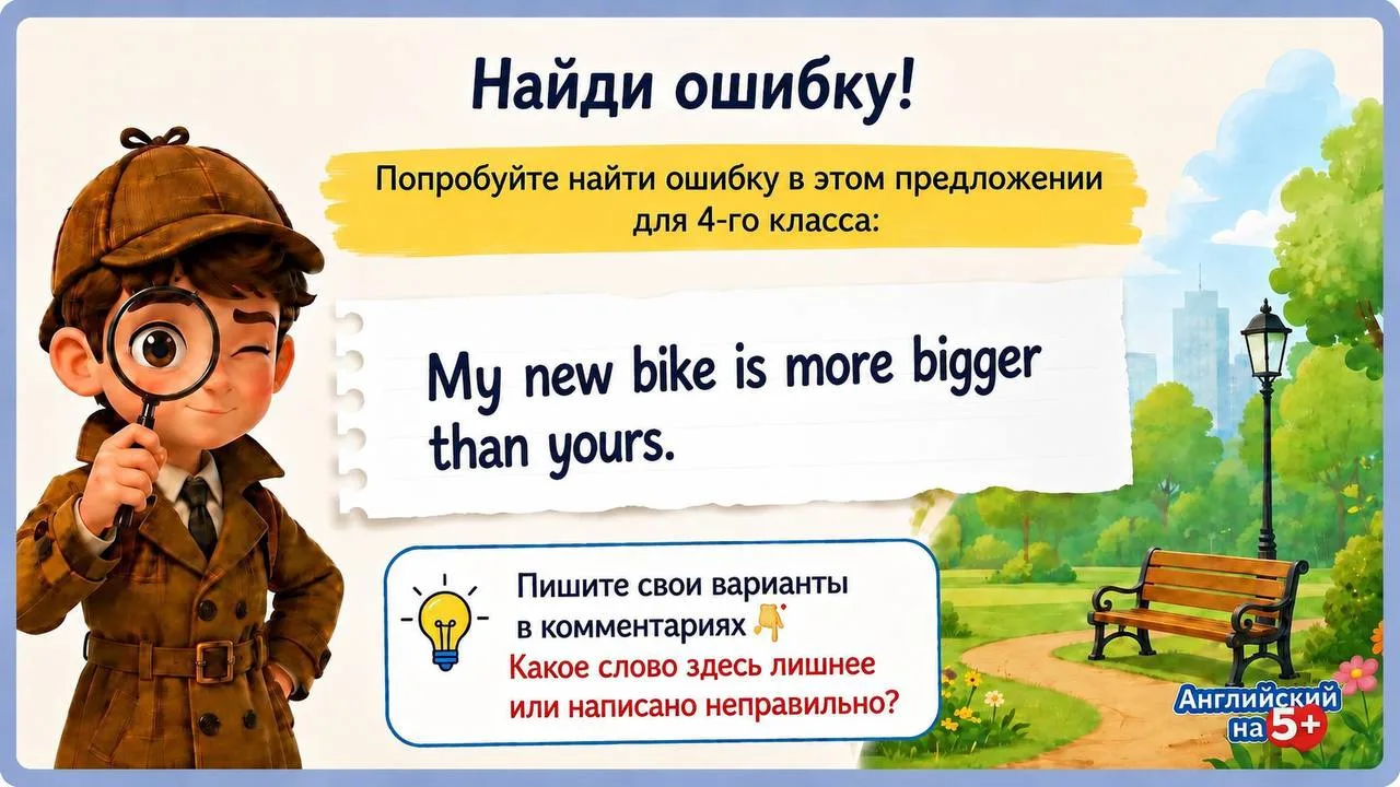 Сегодня ищем ошибку в теме 4 класса. В какой - не скажу.🙊 А то получится подсказка.