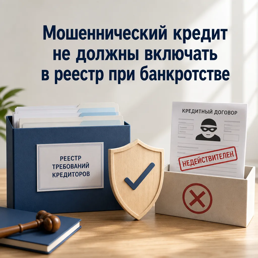 Мошеннический кредит не должны включать в реестр при банкротстве