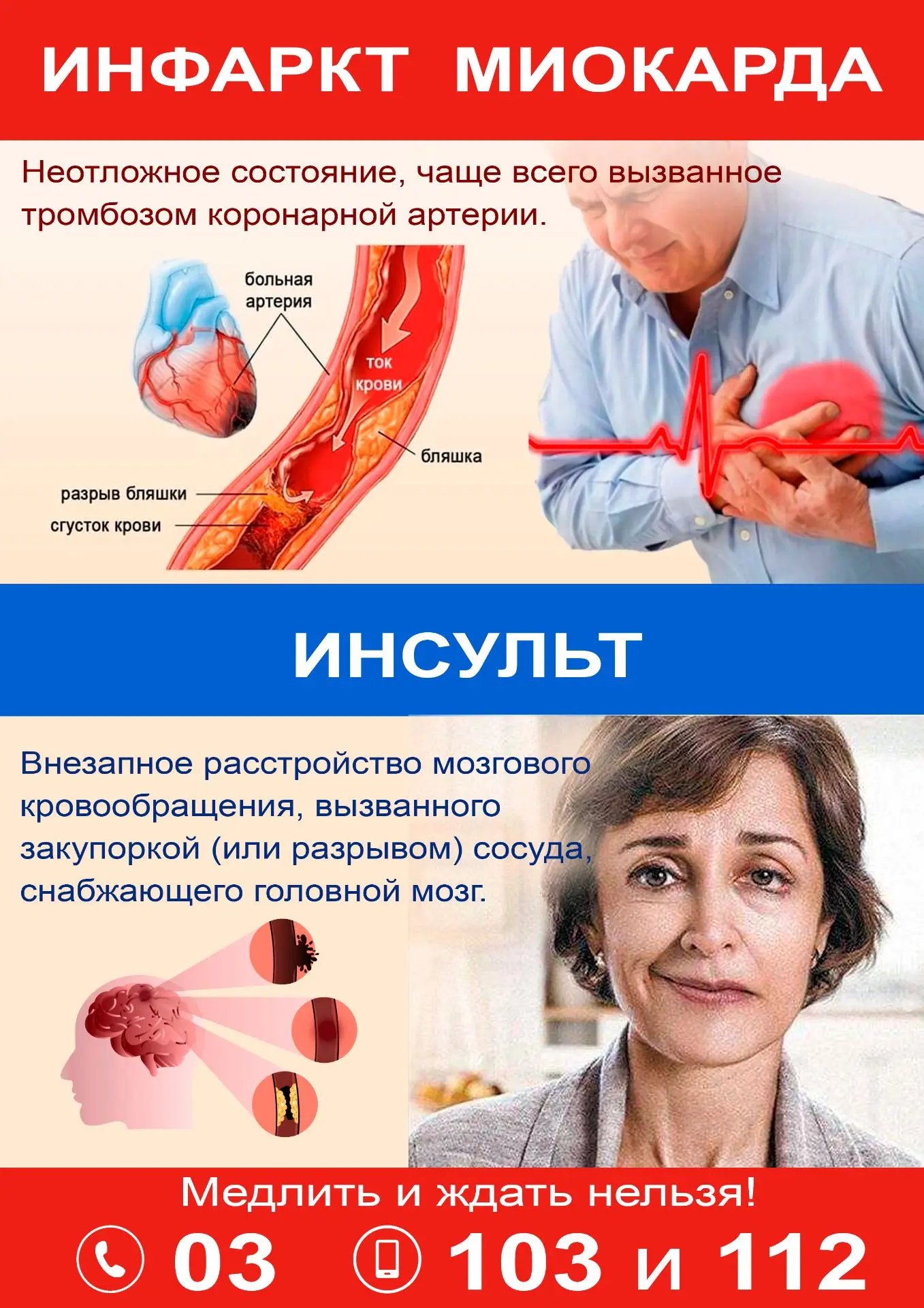 📌 Что такое инфаркт и инсульт, и каковы их симптомы? Что необходимо сделать, чтобы усп...
