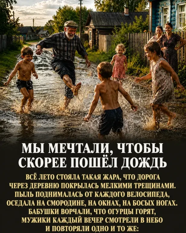 — Хоть бы дождик...
И только мы, деревенская ребятня, ждали его совсем по другой причине. Не из-за о