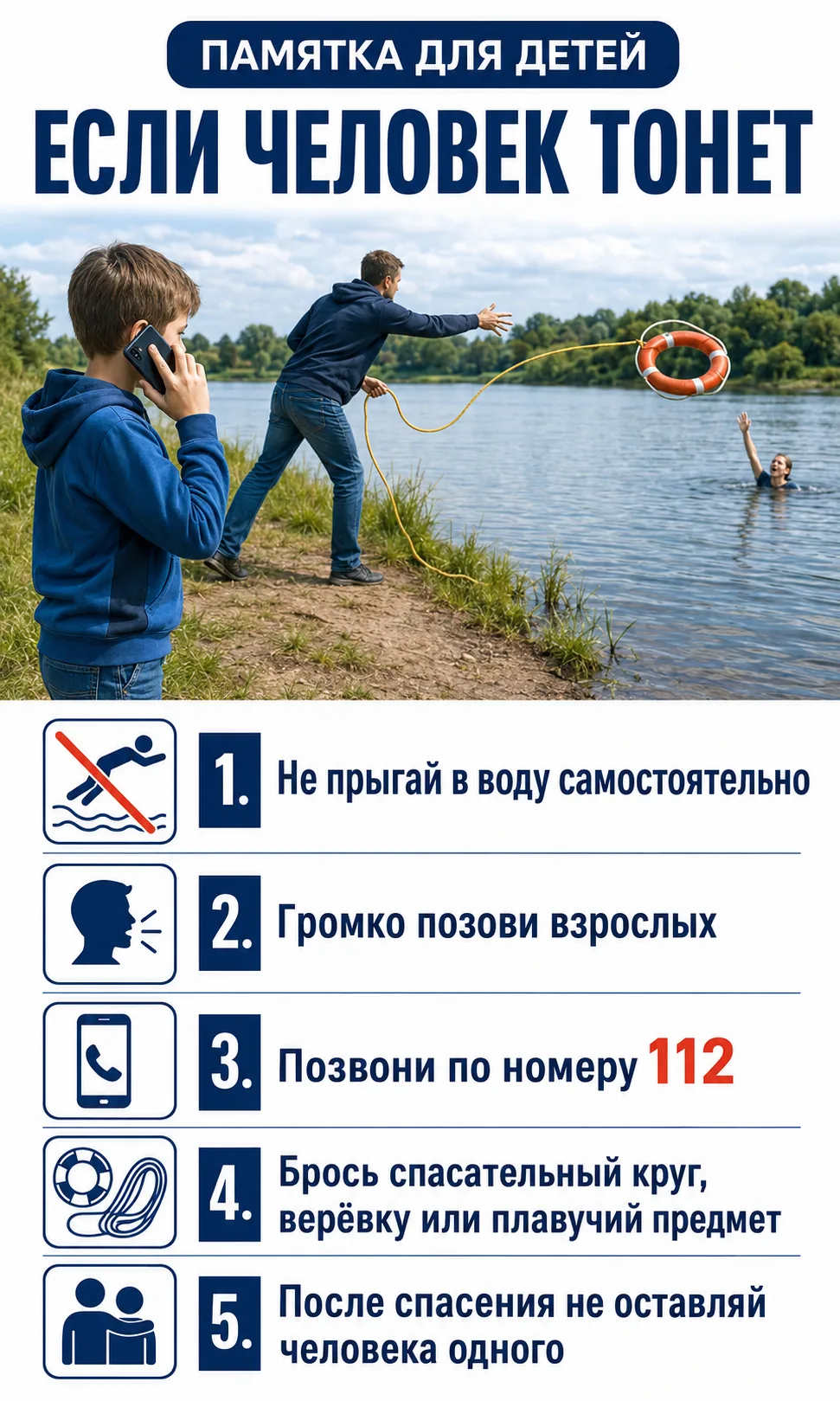 🌊 Вода не прощает беспечности!