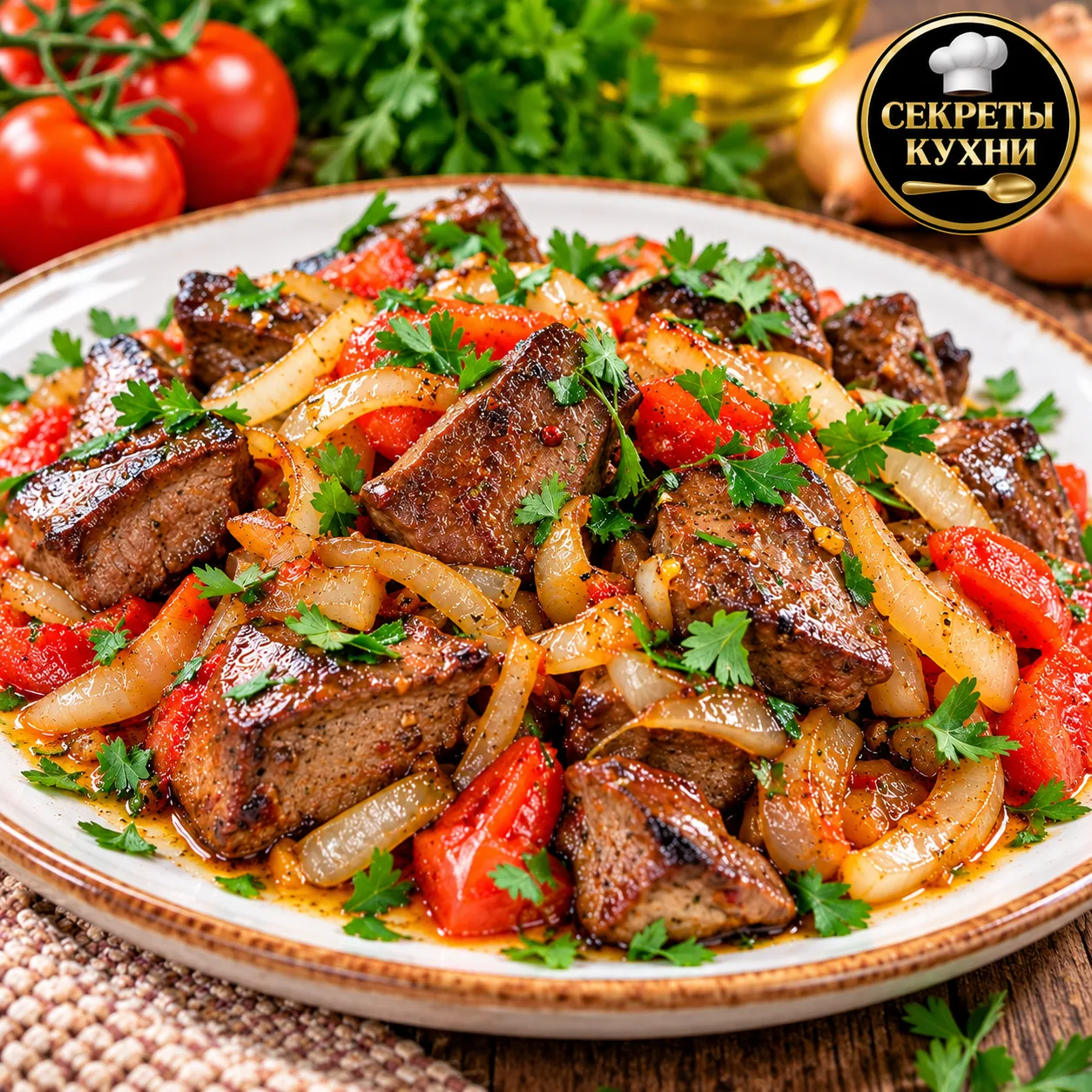🍽️ Жареная печень по-албански — сочная и ароматная!