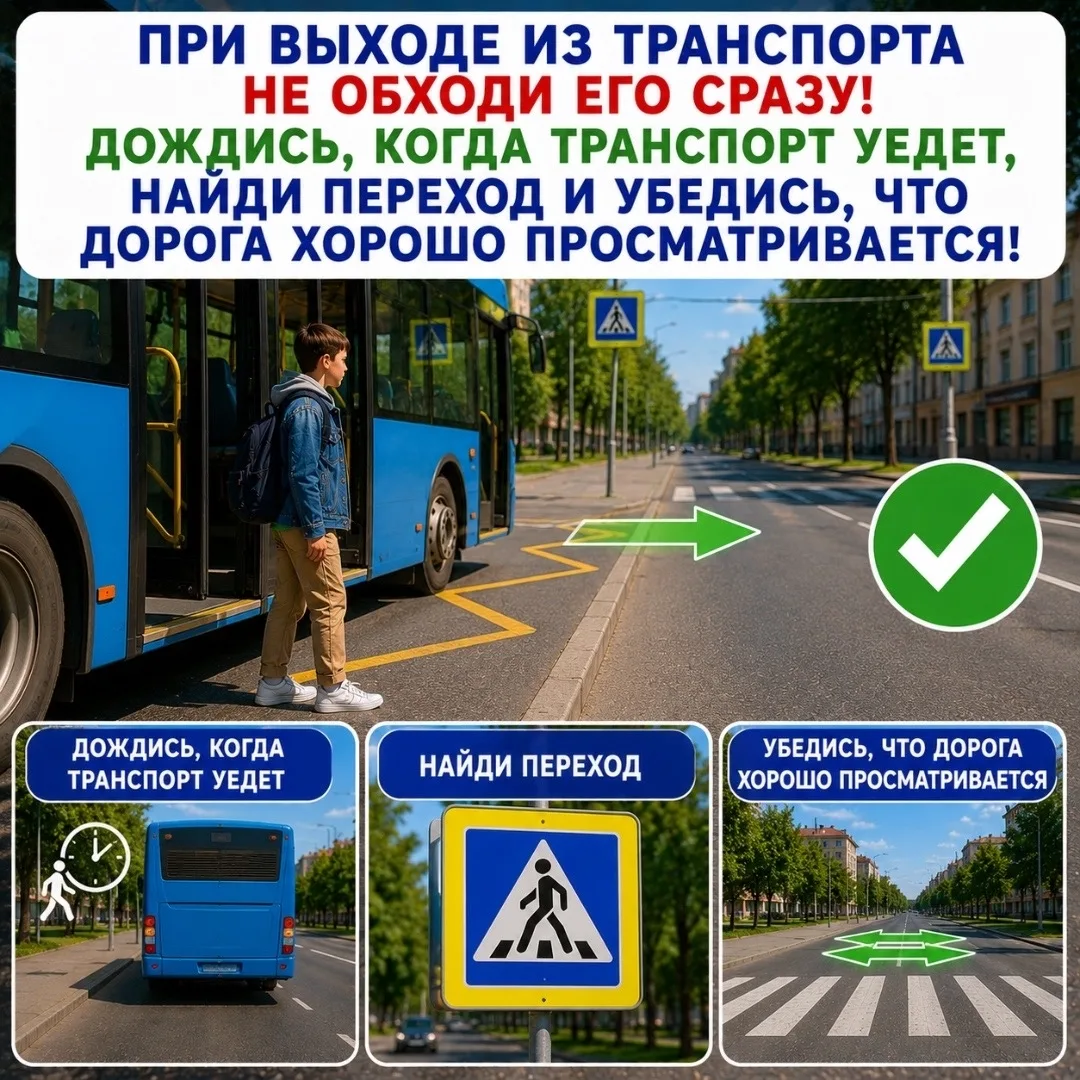 🆘‼Школа безопасности. Напоминаем о правилах дорожного движения.