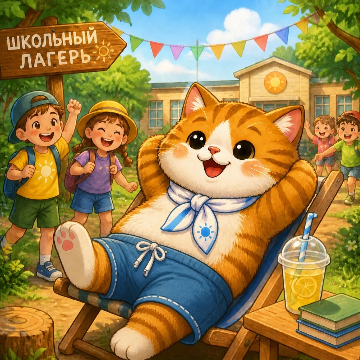 Ждём ребят в наш «Лагерь с дневным пребыванием»!  🏠 Знакомые стены, педагоги, дети 😌 Минимум стресса