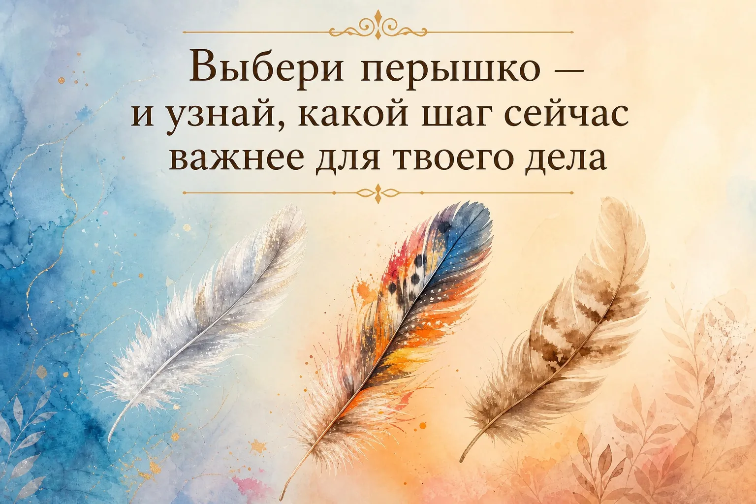🪶Выбери перышко — и узнай, какой шаг сейчас важнее для твоего дела.
