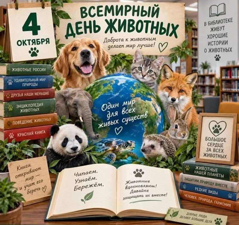 4 октября отмечается Всемирный день животных