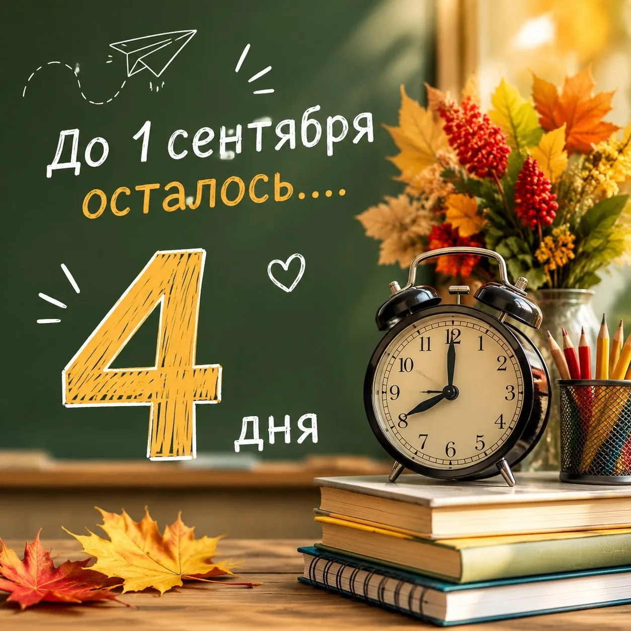 🎓 4 дня до 1 сентября! 💛