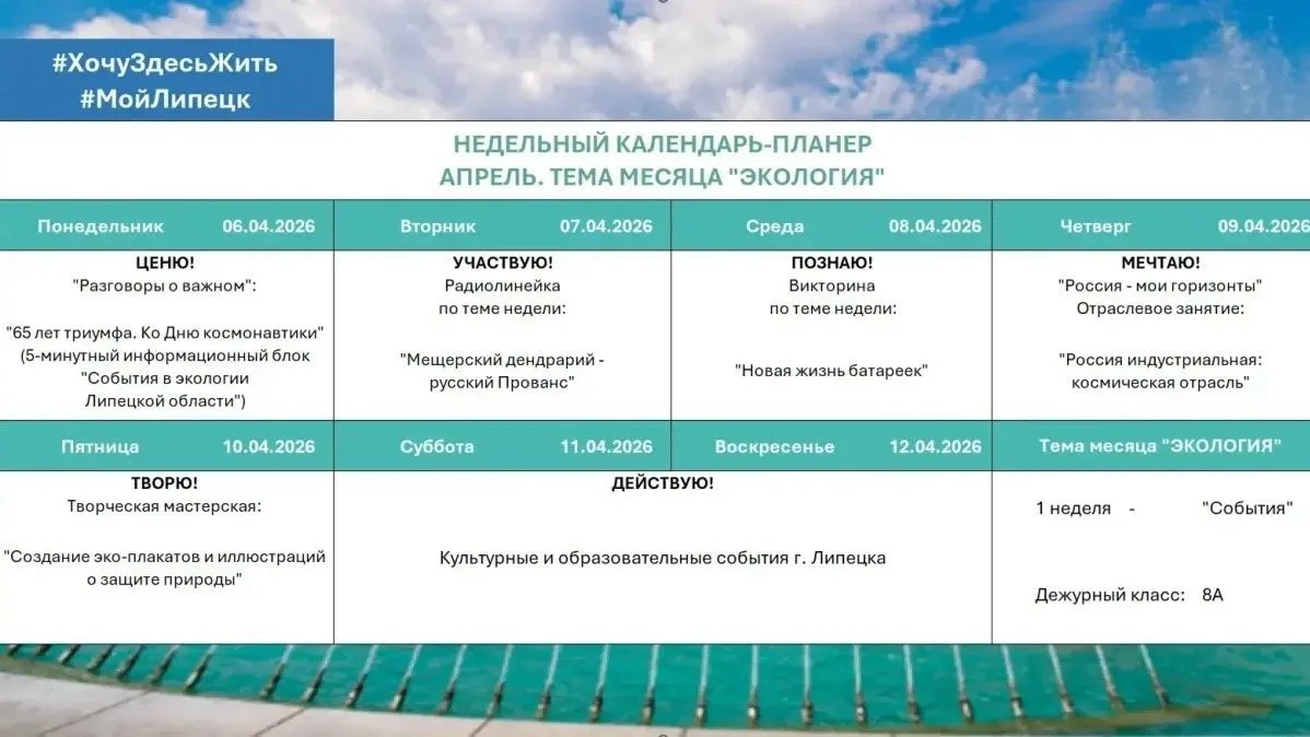 В нашей школе продолжается реализация проекта "Хочу здесь жить. Мой Липецк" Тема месяца - Экология. 