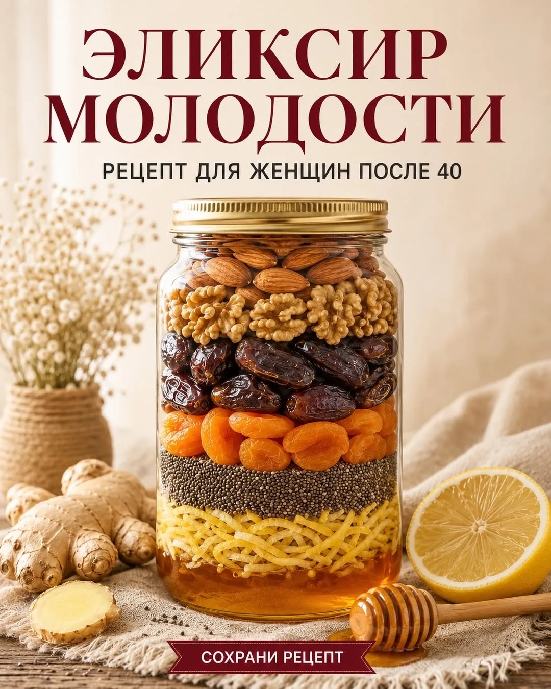 ЭЛИКСИР МОЛОДОСТИ: рецепт, который наши бабушки знали, а мы забыли 🍯

После 40 организм перестаёт п