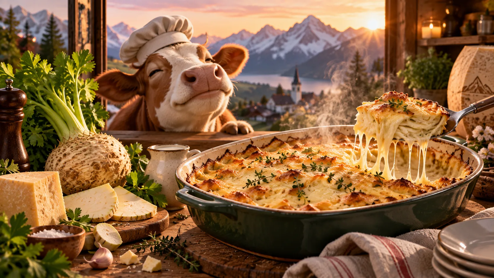 🧀 СЕЛЬДЕРЕЙ ПОД СЫРОМ. ШВЕЙЦАРЦЫ ПЛОХОГО НЕ ПОСОВЕТУЮТ