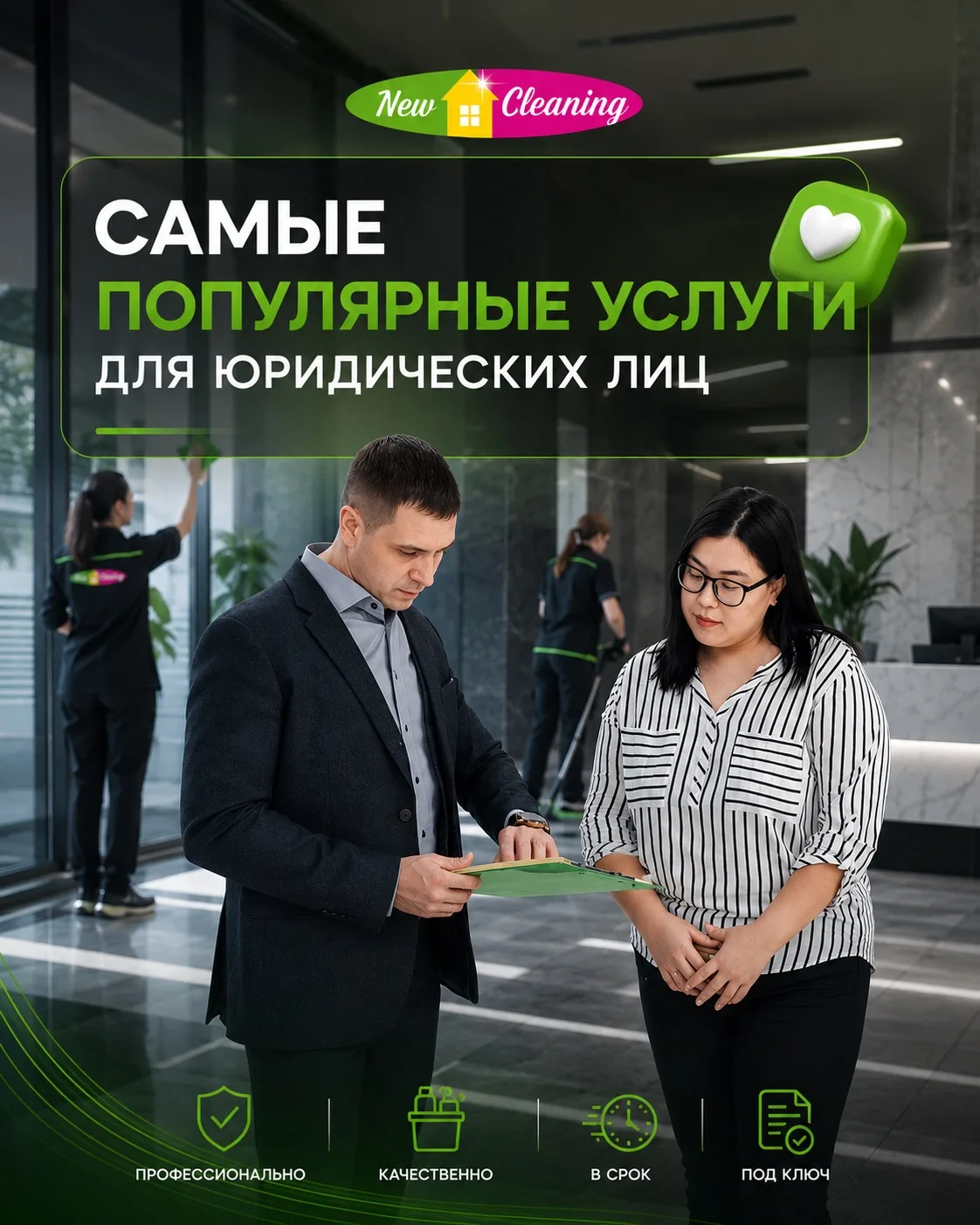 Самые популярные услуги New Cleaning для бизнеса 🧹