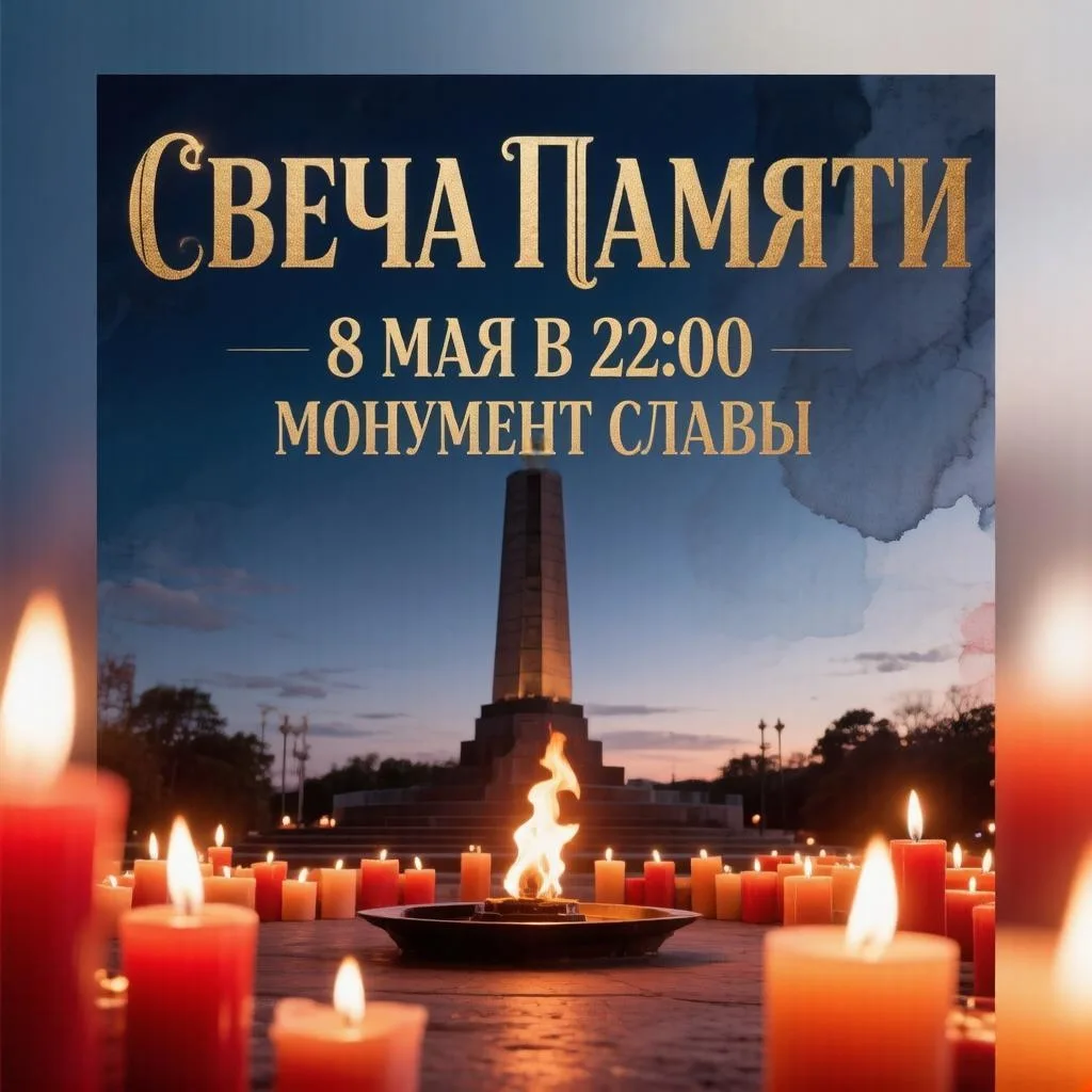 🕯️ «Свеча памяти»: 8 мая в 22:00 зажги свечу вместе с Новосибирской областью!

В этот момент тысячи