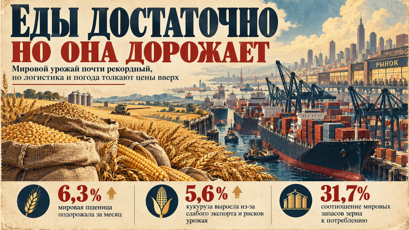 Еды достаточно. Но она всё равно дорожает