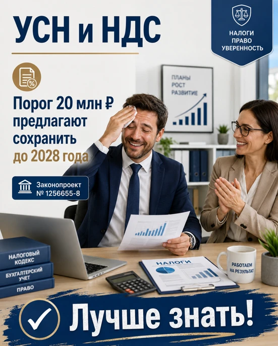УСН и НДС: порог 20 млн руб. предлагают сохранить до 2028 года