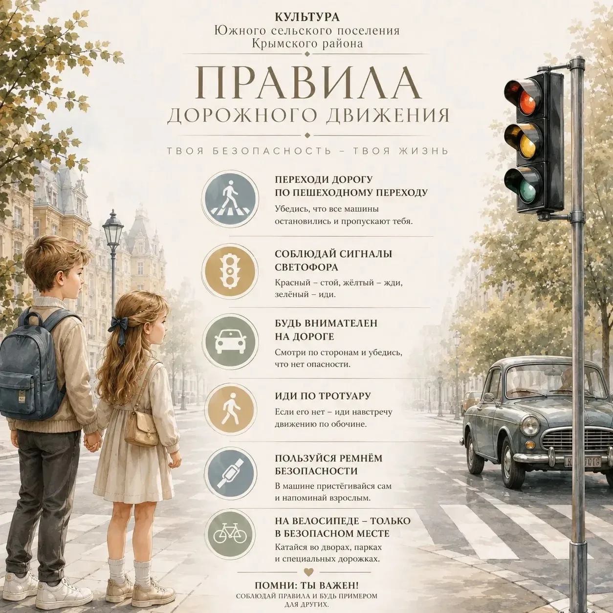 🚸 Безопасность детей на дорогах – самое важное!