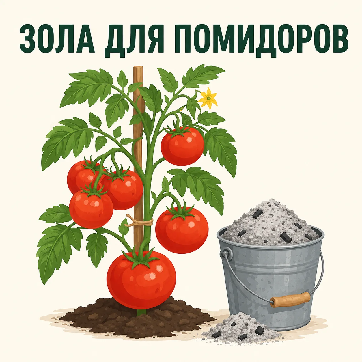 🍅 Помидоры без химии: зола и пасынки