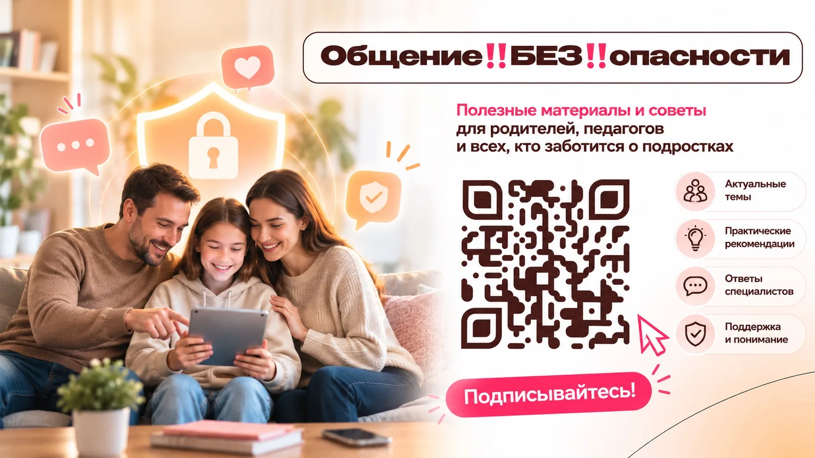 Подписывайтесь на наш новый канал «Общение!!БЕЗ!!опасности»