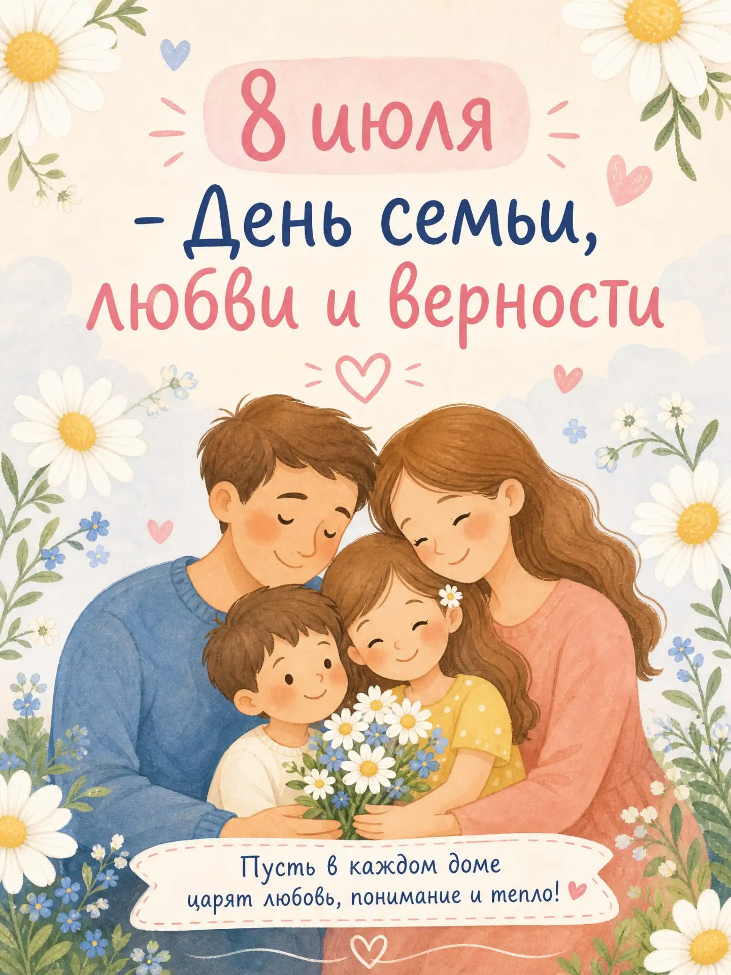 💙 С Днем семьи, любви и верности!

👨‍👩‍👧 У каждой семьи есть свои маленькие традиции: совместные