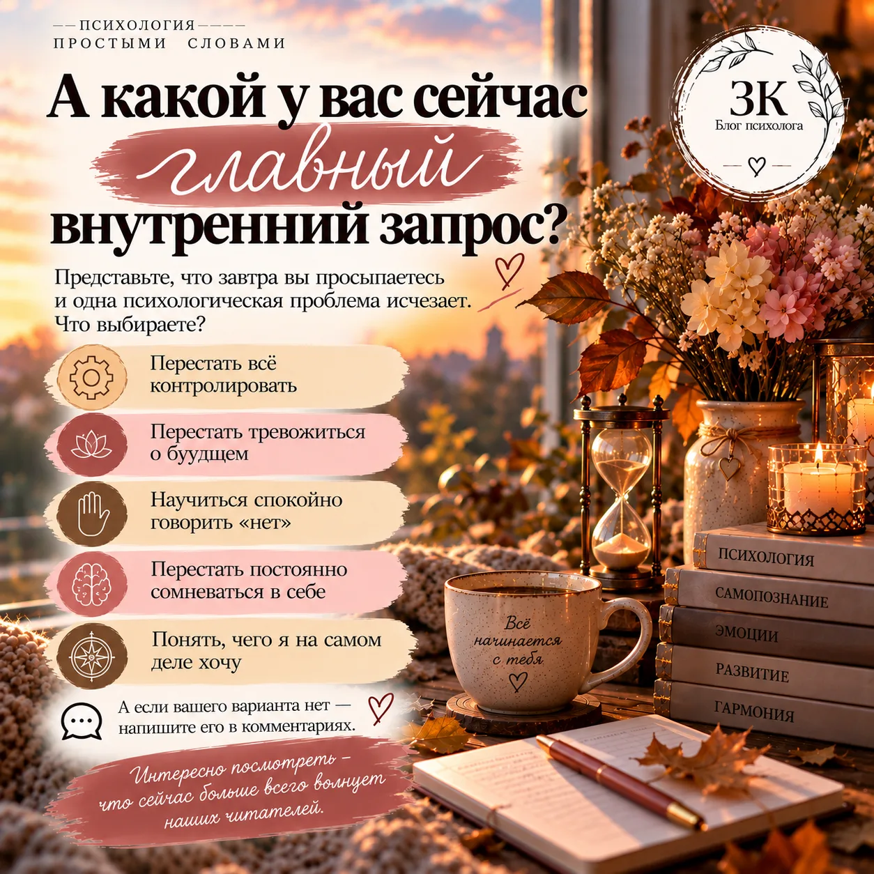 🧠 А какой у вас сейчас главный внутренний запрос?