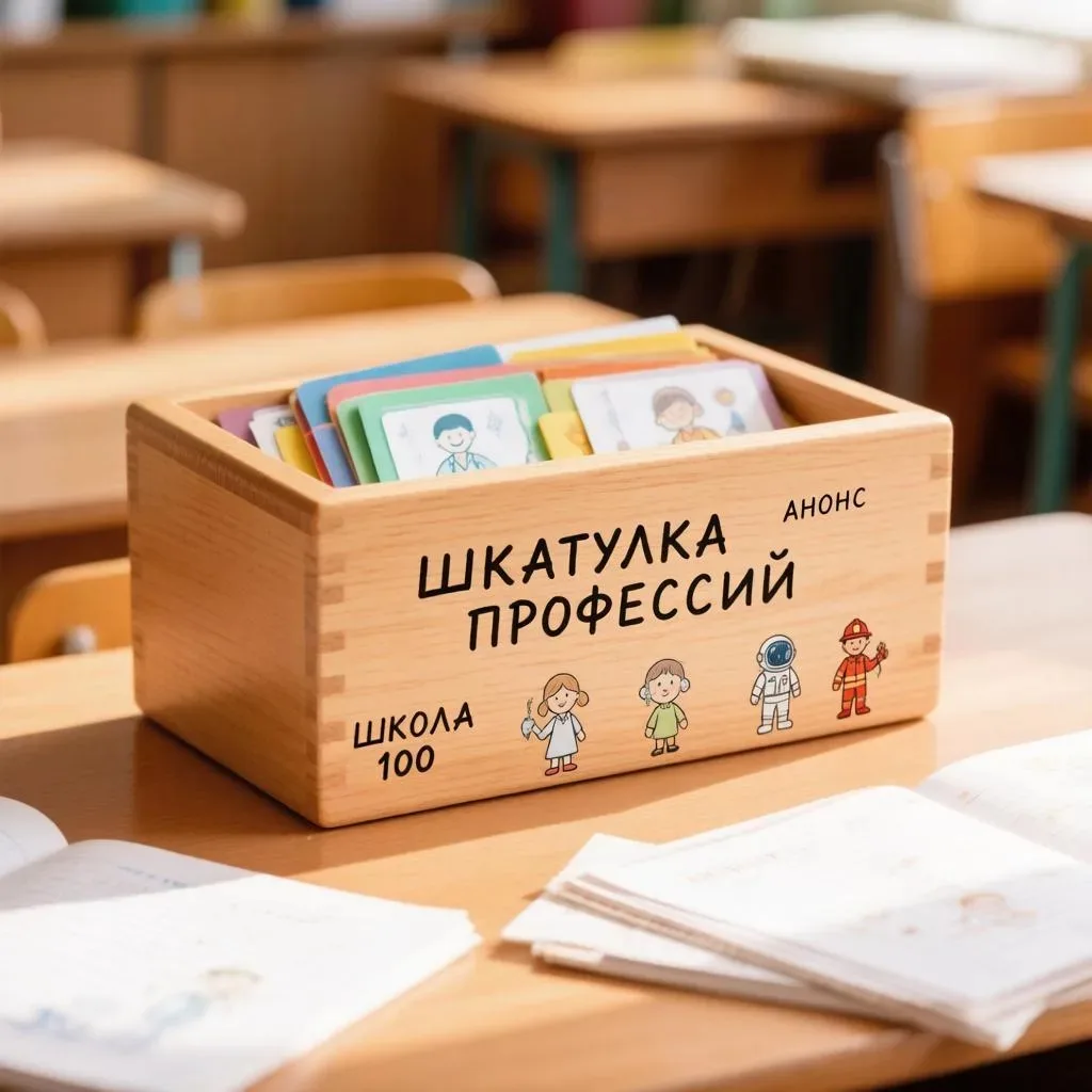 Анонс✨️  📦✨ Проект «Шкатулка профессий» в 1 «Д». Примеряем роль учителя.  Наш проект, созданный роди