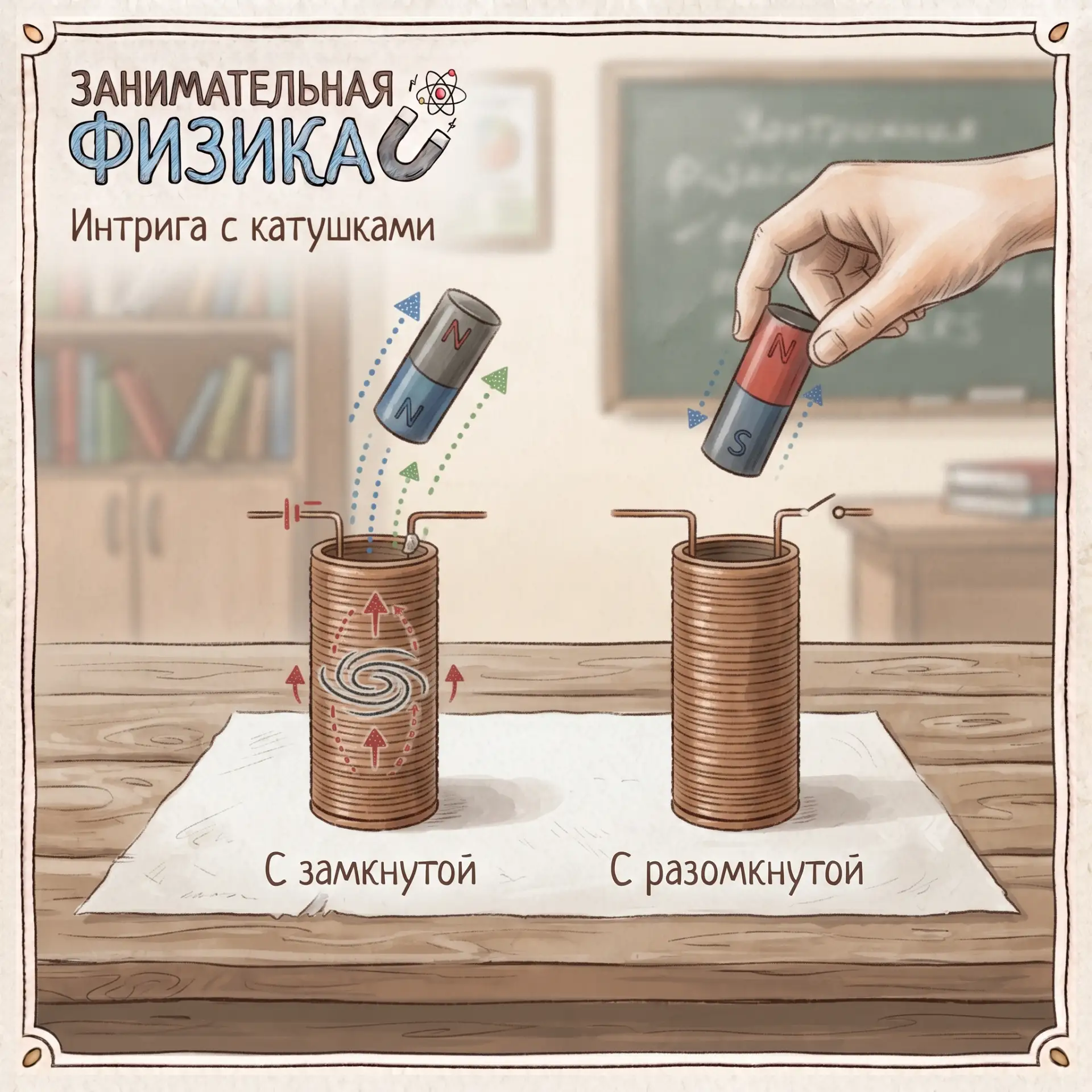 🌀 ПАРАДОКС ДВУХ КАТУШЕК: КАК НАЙТИ ЗАМКНУТУЮ БЕЗ ПРИБОРОВ?