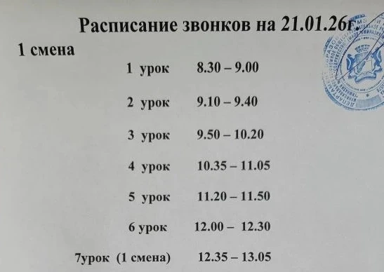 Сегодня в гимназии сокращённые уроки. Обратите внимание на расписание звонков. Вторая смена начинает