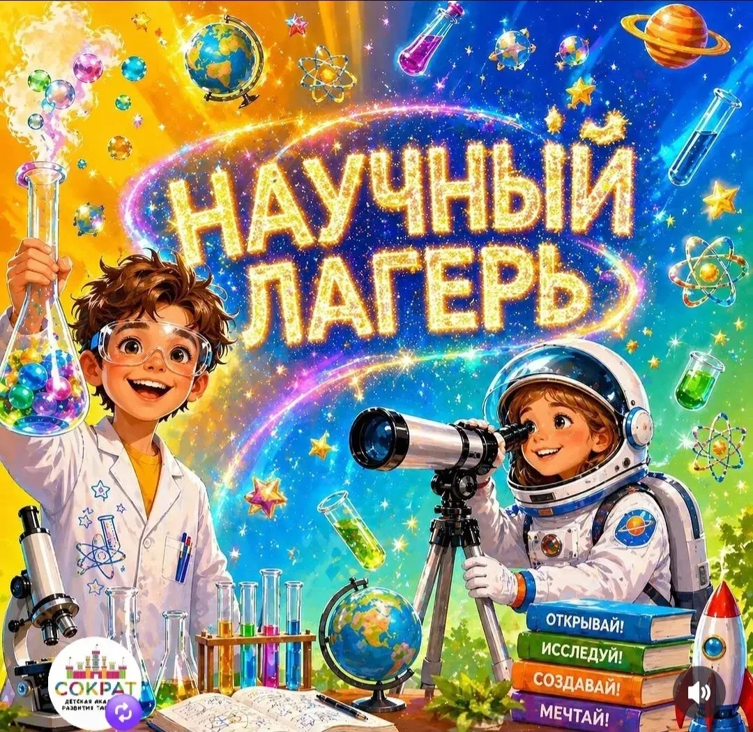 📢Уважаемые родители!  Приглашаем ваших детей в детский НАУЧНЫЙ ЛАГЕРЬ, где мы превратим каникулы в у