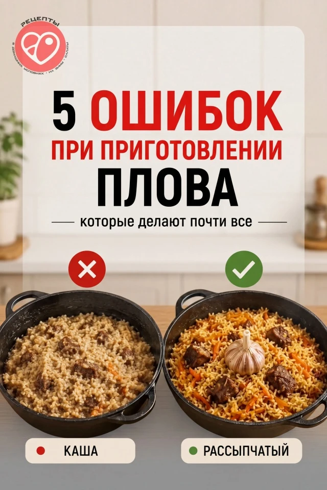 Учимся готовить плов правильно: 5 главных ошибок, которые портят блюдо