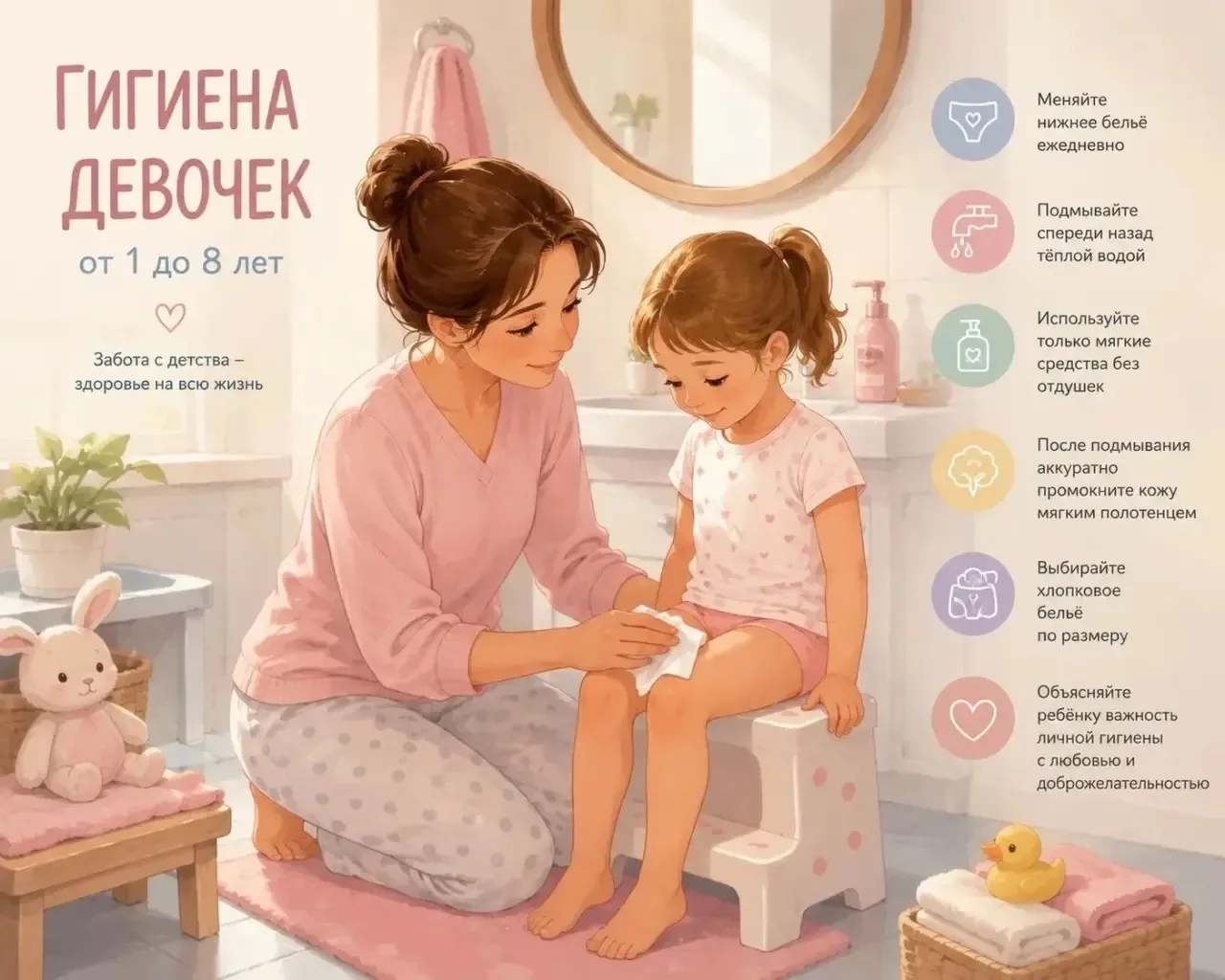 В прошлом посте мы рассказали вам, как правильно проводить туалет маленьким девочкам пе...