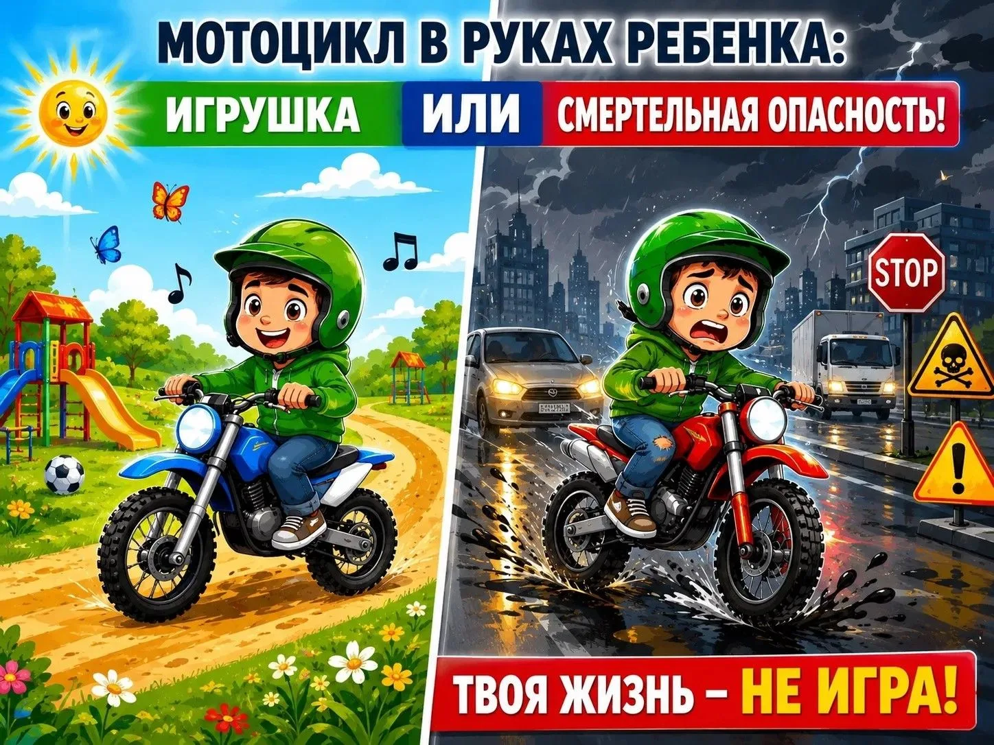 🏍️ ПИТБАЙК — ЭТО НЕ ИГРУШКА. РОДИТЕЛЯМ НА ЗАМЕТКУ!