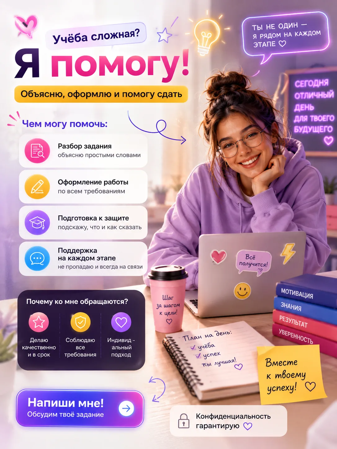 🚀 Заказать помощь
📩 VK: vk.com/uchebaalevtina
🌐 Сайт: ucheba-synergy.ru
📧 Почта: ucheba22@mail.r