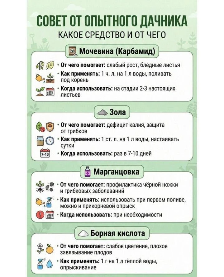 Совет от опытного дачника: какое средство и от чего 📌