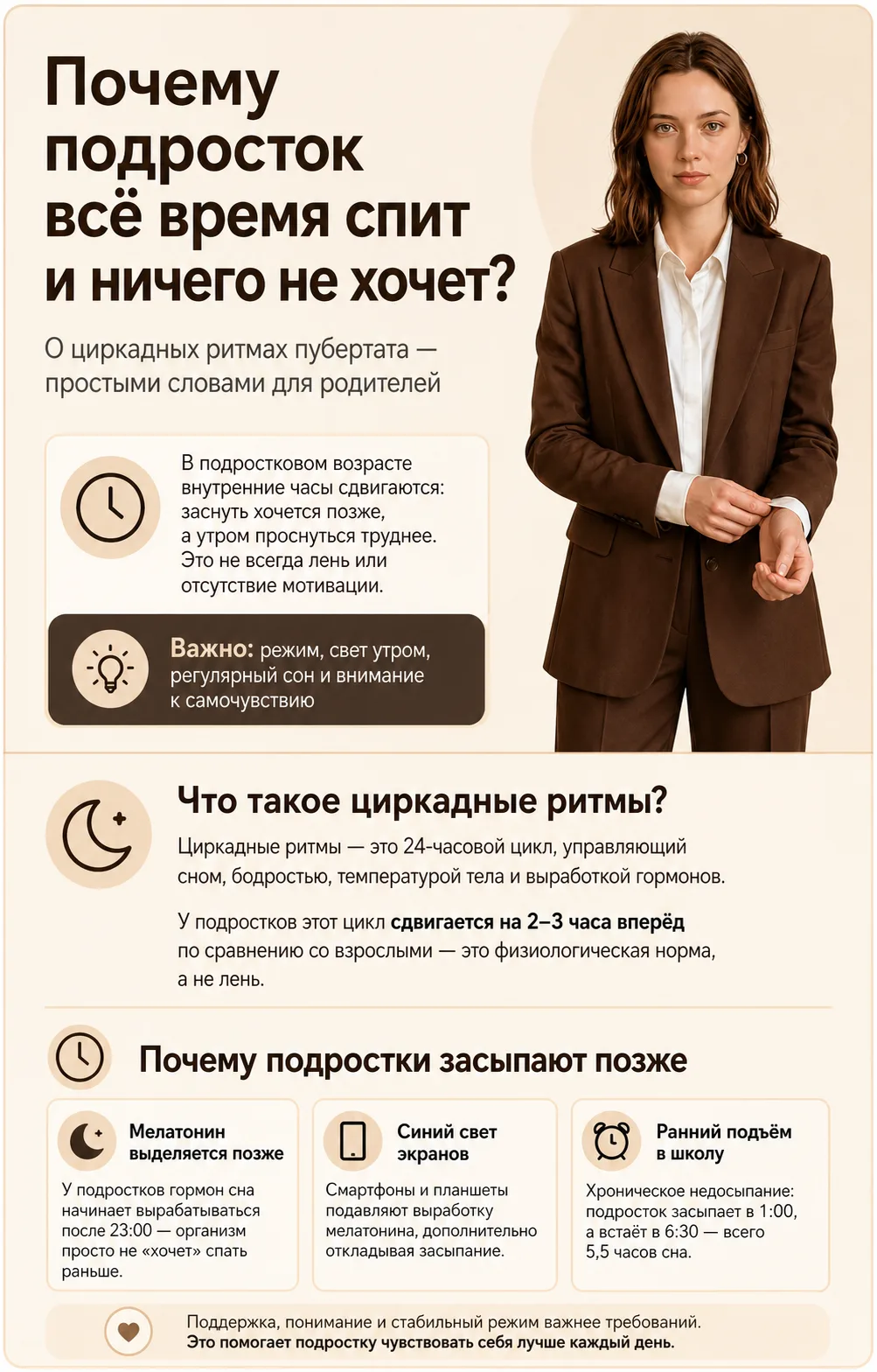 Почему подросток всё время спит и кажется апатичным? Часто родители воспринимают это ка...