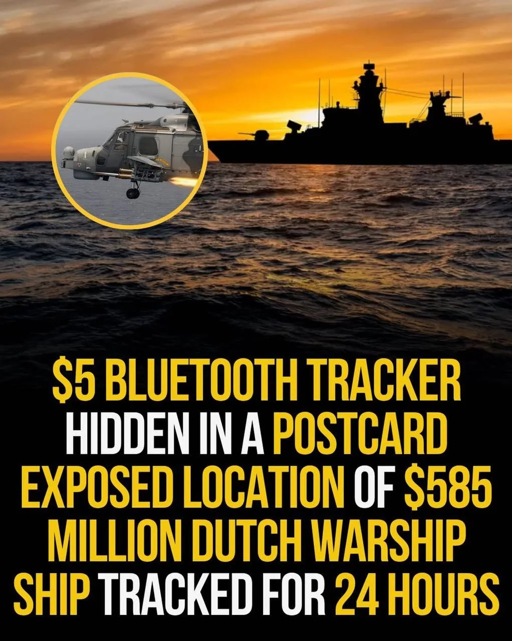 Открытка с Bluetooth-трекером за $5 отслеживала боевой корабль стоимостью $585 млн в ре...
