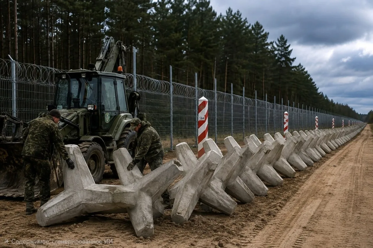 🇵🇱✖️🇷🇺 Польша обносит границу с Россией бетонными «ежами» в рамках масштабной оборо...