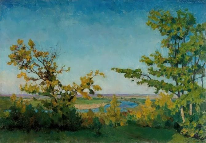 👆 Игорь Грабарь. Ясный осенний вечер. 1923. Холст, масло. 98 x 140,8. Государственная ...