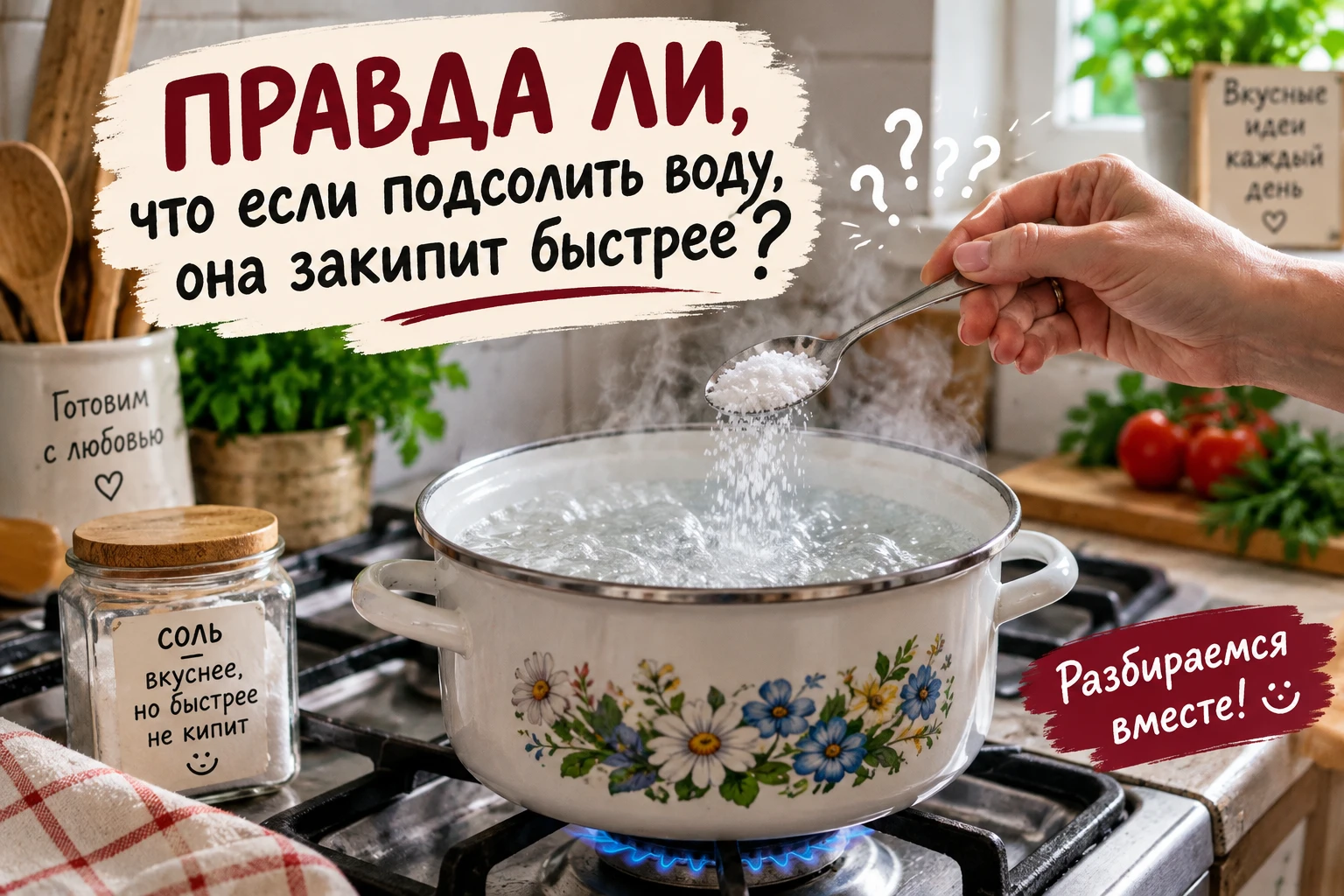 🔥 МИФ ИЛИ ПРАВДА? СОЛЬ ПОМОГАЕТ ВОДЕ БЫСТРЕЕ ЗАКИПЕТЬ?
