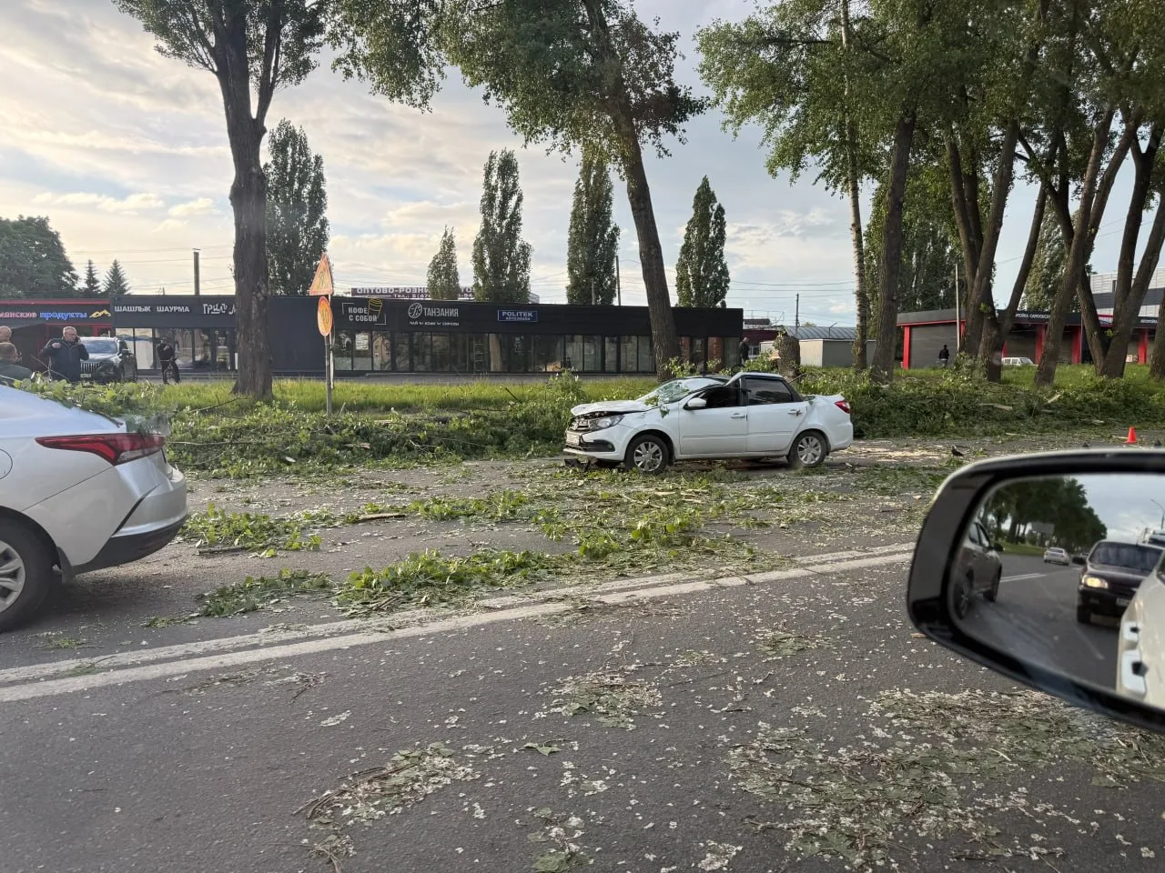 ⚡️ На улице Московской дерево рухнуло на автомобили: крышу «Лады» буквально смяло, пострадал мужчина