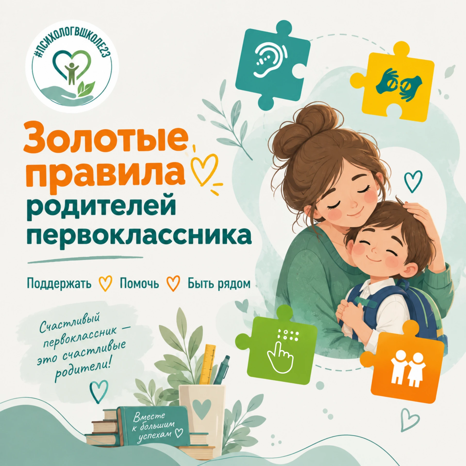 Золотые правила родителей первоклассника 🎒