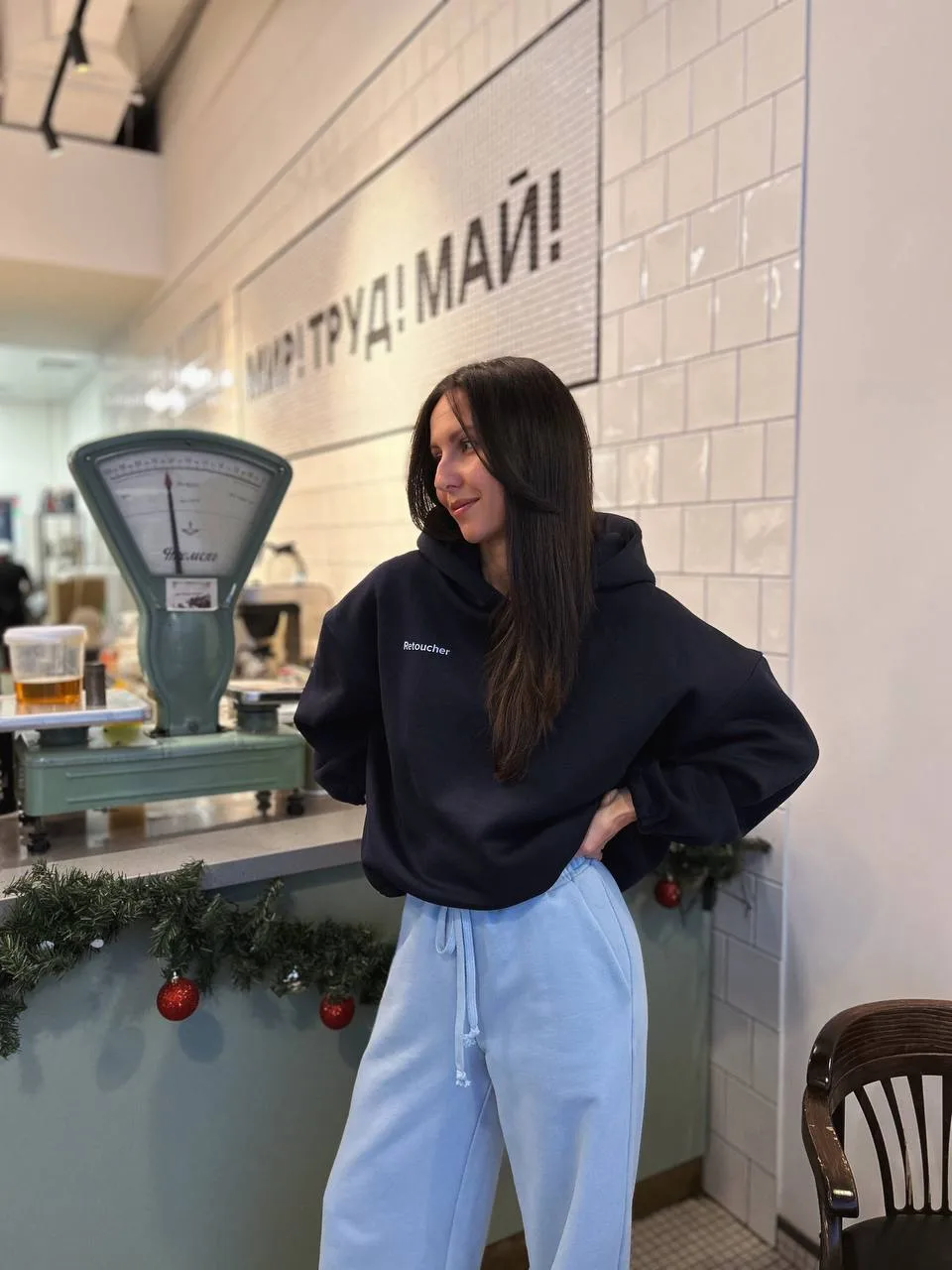 Голубой футер с велюр эффектом 🐬